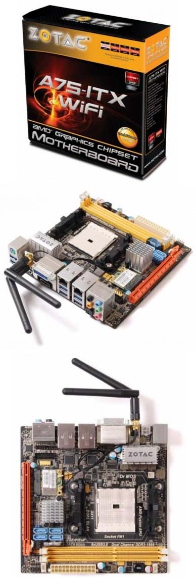 Zotac A75-ITX WiFi - неплохая системная плата под HTPC средней мощности